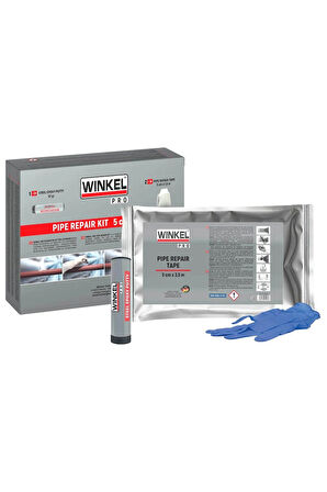 Winkel Pro Epoksi Boru Tamir Kiti – Sıhhi Tesisat Su Kaçakları ve Çatlak Borularda Hızlı Onarım 5CM X 3,5M