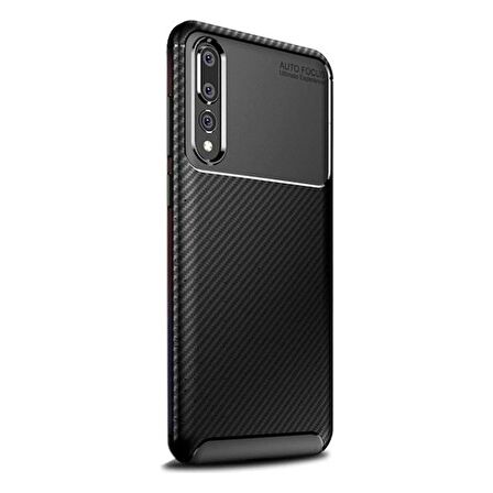 Smcase Xiaomi Mi9 Kılıf Negro Karbon Silikon   Tam Kapatan Cam