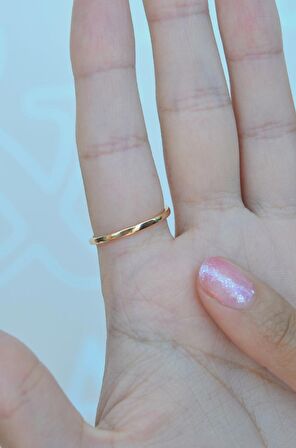 Pembe Kalpli Yapraklı Çiçekli Ayarlanabilir Yüzük Eklem Yüzüğü