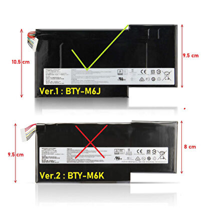 MSI GF65 Thin 10UE(MS-16W2) Notebook Batarya Laptop Pil