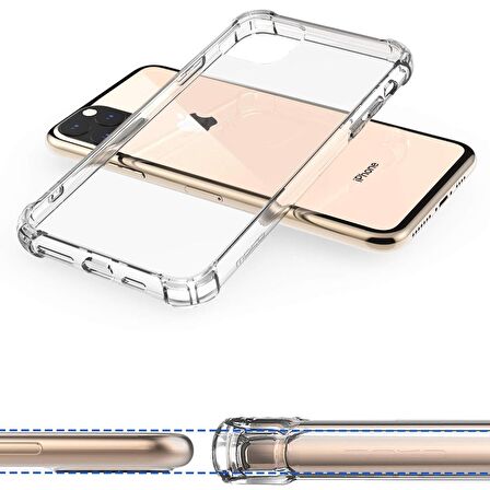 Gpack Apple iPhone 12 Pro Max Kılıf AntiShock Sert KapakNano Glass