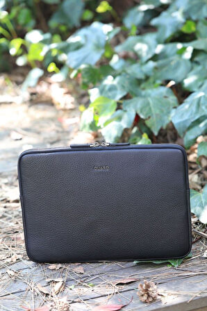 Guard Siyah Deri Clutch Çanta