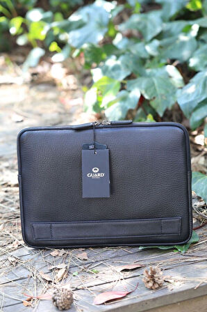 Guard Siyah Deri Clutch Çanta