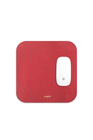 Guard Kırmızı Deri Mouse Pad 30 x 27 Cm