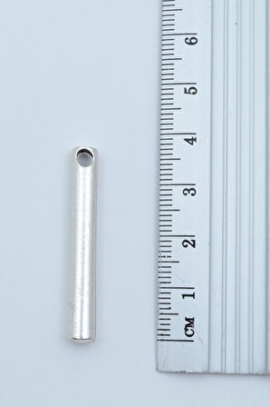 3'lü Çubuk Prizma Silindir Çubuk Gümüş Kaplama Kolye Seti