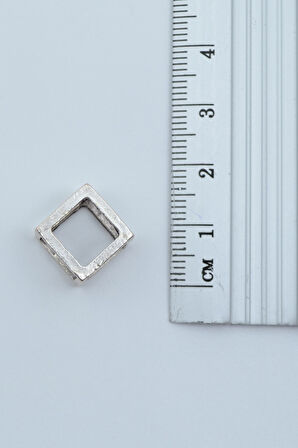 3'lü Çubuk Düz Bar Geometrik Küp Triagel Ok Ucu Gümüş Kaplama Kolye Seti