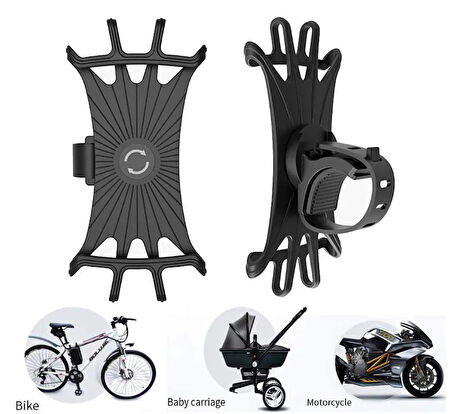 Esnek Silikon Örümcek Bisiklet Telefon Tutucu (5332)