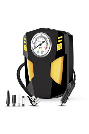 Analog Basınç Göstergeli Oto Lastik Şişirme Pompası Hava Kompresörü