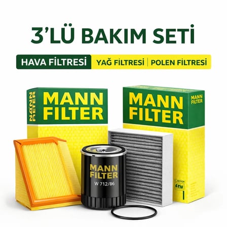 MANN Skoda Fabia 1.0 Benzin Filtre Bakım Seti (2014-2019) 3 Lü
