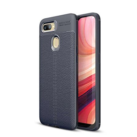Gpack Oppo A5S Kılıf Niss Silikon Deri Görünüm  Nano Glass