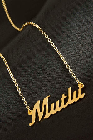 Mutlu İsimli Kolye (Kişiye Özel)