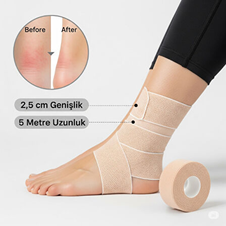 Ayakkabı Vurma Önleyici Rulo Bant (2.5cm x 5m)