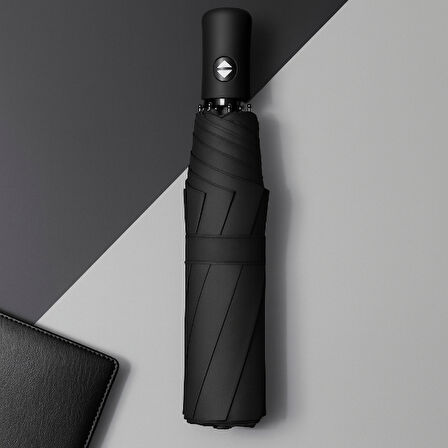 Siyah Kılıflı Otomatik Kompakt Şemsiye