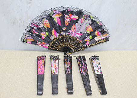 Plastik Renkli Yelpaze 