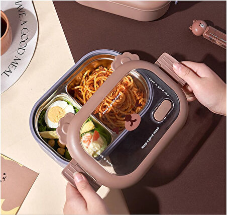 Paslanmaz Çelik Yemek Kutusu - Bölmeli