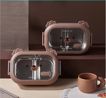 Paslanmaz Çelik Yemek Kutusu - Bölmeli