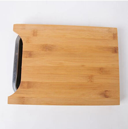 Pratik Tepsili Ahşap Kesme Tahtası 