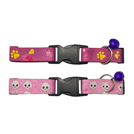  Desenli Zilli Kedi Tasması 