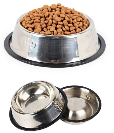  Paslanmaz Çelik Metal Mama Kabı 22 cm 