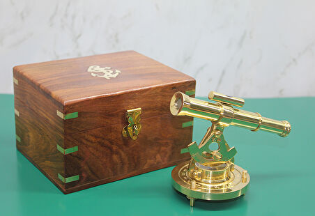 Ahşap Kutulu Pusulalı Dürbün 