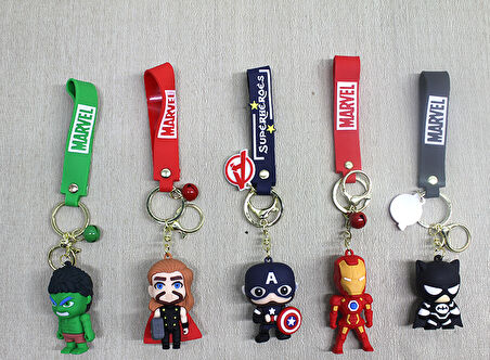 Marvel farklı Karakter Silikon Anahtarlık 