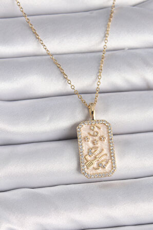  316L Çelik Gold Renk Zincir Yengeç Burcu Zirkon Taşlı Kadın Kolye