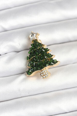 Çam Ağacı Yılbaşı Temalı Broş