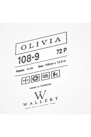 simli lüks duvar kağıdı 108-9 | wallert olivia, kırık beyaz ve krem, kağıt taban taban + vinil kaplama - 16.5 m²