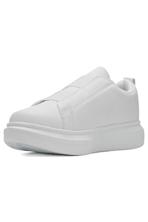 Günlük Erkek Sneaker Casual Kalın Yüksek Queen Taban Oval Burun Bant Detaylı Spor Ayakkabı 109