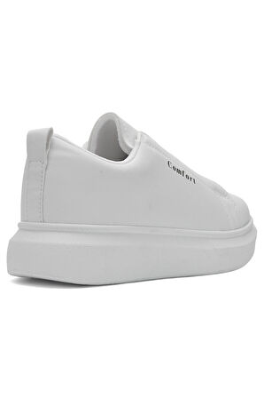 Günlük Erkek Sneaker Casual Kalın Yüksek Queen Taban Oval Burun Bant Detaylı Spor Ayakkabı 109