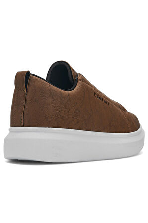 Günlük Erkek Sneaker Casual Kalın Yüksek Queen Taban Oval Burun Bant Detaylı Spor Ayakkabı 109