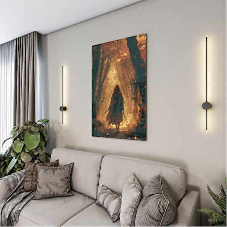Fantastik ve Korku Cam Tablo - Karışık - Dikey Motif 01-107