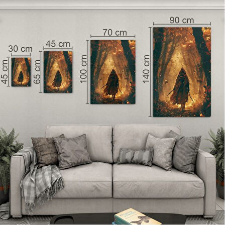 Fantastik ve Korku Cam Tablo - Karışık - Dikey Motif 01-107