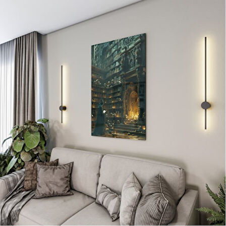Fantastik ve Korku Cam Tablo - Karışık - Dikey Motif 01-115