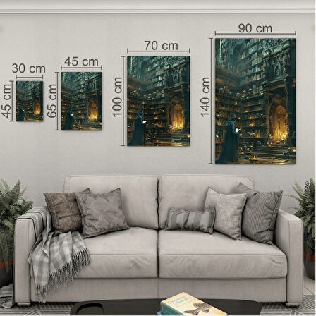 Fantastik ve Korku Cam Tablo - Karışık - Dikey Motif 01-115