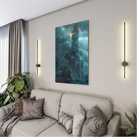 Fantastik ve Korku Cam Tablo - Karışık - Dikey Motif 01-121