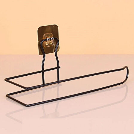 Kendiliğinden Yapışkanlı Krom Paslanmaz Metal Havlu Kağıtlık Aparatı (5361)