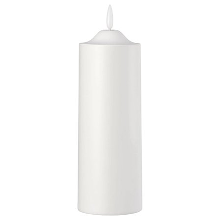 SMALOM beyaz 19 cm LED'li blok mum