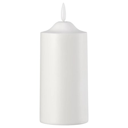 SMALOM beyaz 14 cm LED'li blok mum