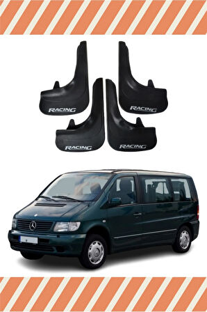 Mercedes Vito Racing yazılı 4’lü tozluk çamurluk paçalık dayanıklı ve şık koruma sunar