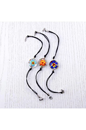 Çiçek Cam Bileklik