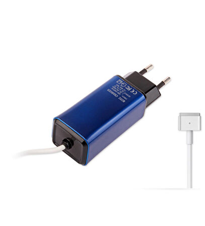 Apple MacBook 45W-60W MagSafe 2 Mini Adaptör Laptop Şarj Mavi( Apple Uyumludur. )