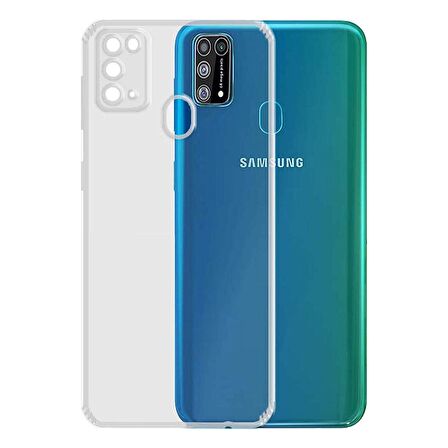 Gpack Samsung Galaxy M31 Kılıf Kamera Korumalı Şeffaf Silikon