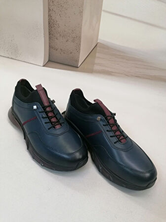 NBM TPL 6003 HAKIKI DERI SEFFAF TABANLI LASTIK BAGCIKLI GUNLUK AYAKKABI