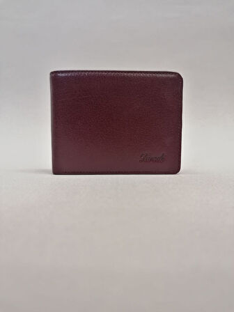 NBM ERTG 1022 HAKIKI DERI EKSTRA KARTLIK BOLMELI YATAY CUZDAN-Mürdüm