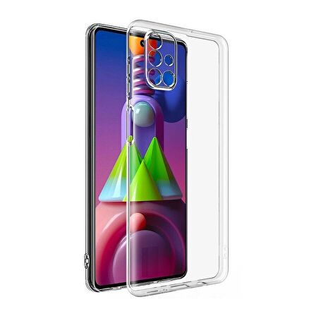 Gpack Samsung Galaxy M51 Kılıf Kamera Korumalı Şeffaf Silikon