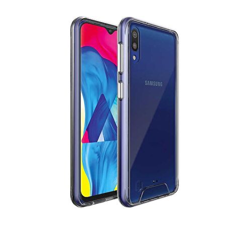 Smcase Samsung Galaxy M10 Kılıf Gard Darbe Korumalı Silikon   Nano Ekran Koruyucu