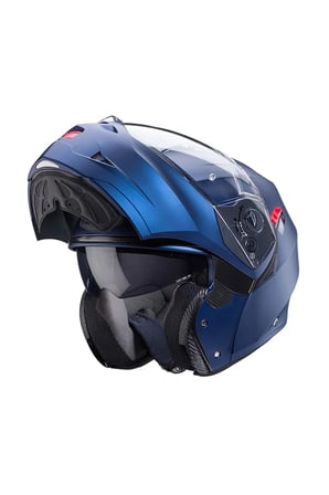 Duke X Matt Blue Motosiklet Kaskı Çeneden Açılır (YENİ MODEL)