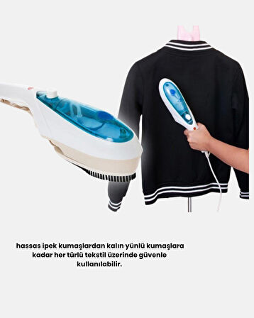 Mini Buharlı Seyahat Ütüsü – Hızlı Isınan, Koku Giderici, Her Kumaşa Uygun Taşınabilir Ütü