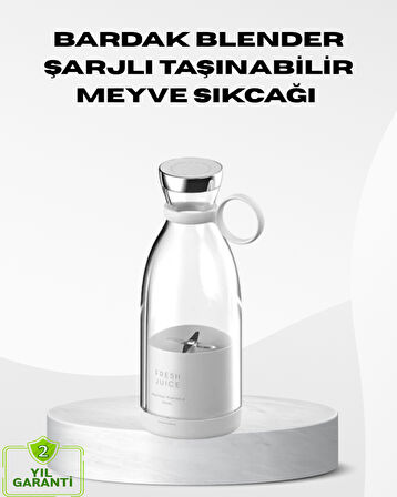 USB Şarjlı Kablosuz Blender – Taşınabilir, Kompakt ve Çevre Dostu Meyve Sıkıcı